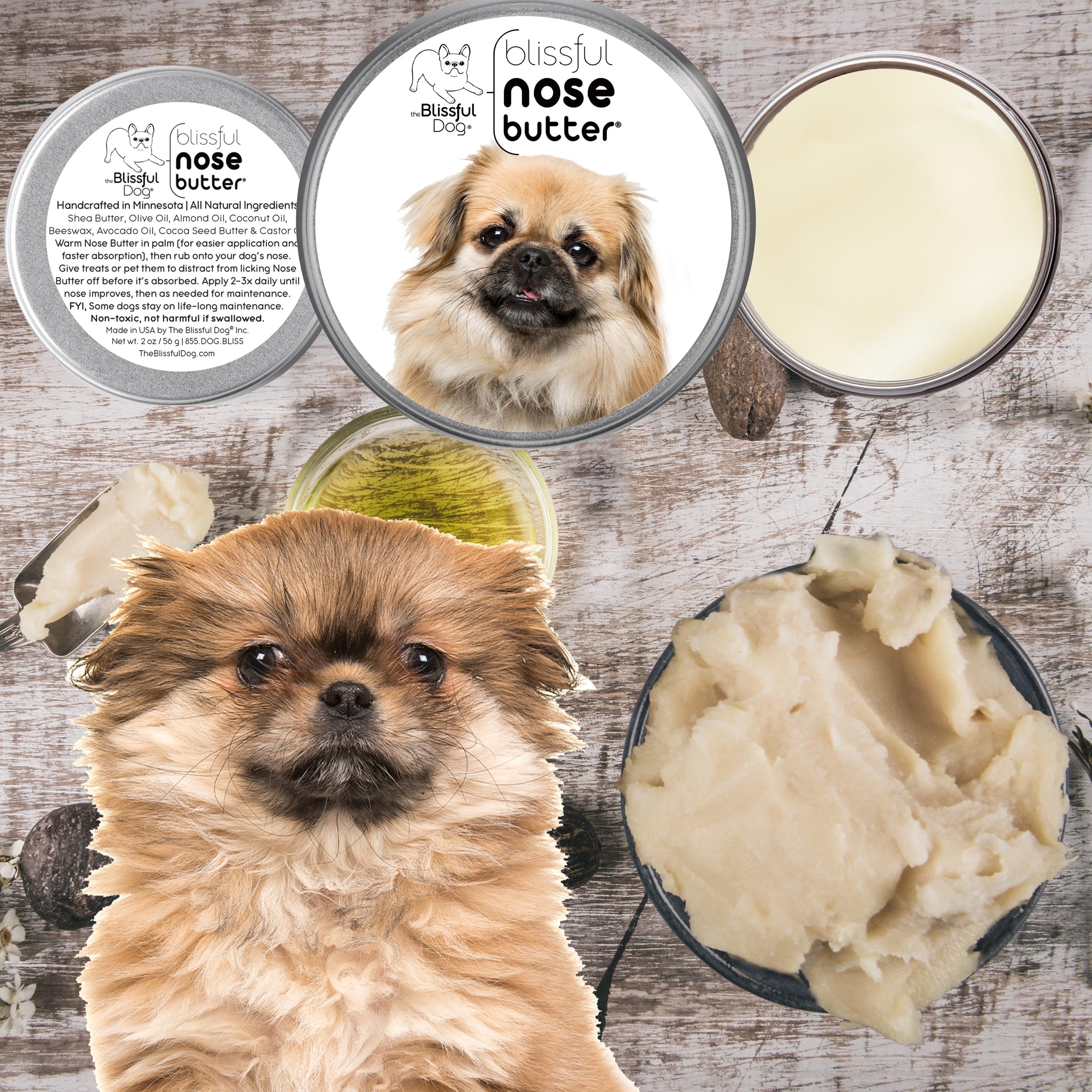 The Blissful Dog Tibetan Spaniel Unscented Nose Butter - Dog Nose Butter, 1 Ounce